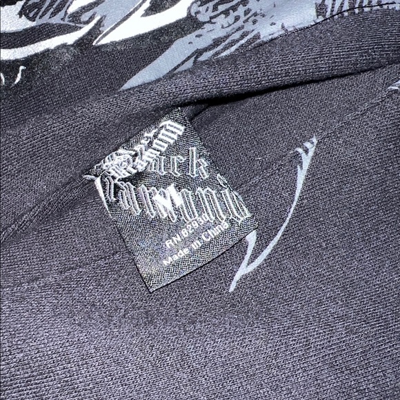 Black Diamond Men’s Hooded Zip Sweatshirt Reversible The Black Pearl Print - Picture 8 of 9